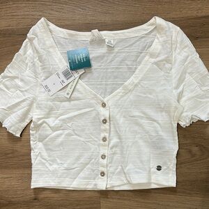 White Button-Up Women's Top